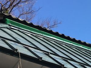屋根上部・網張施工後