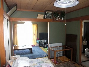 内部北面 工事前